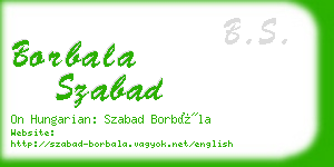 borbala szabad business card